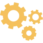Gears Icon Yellow